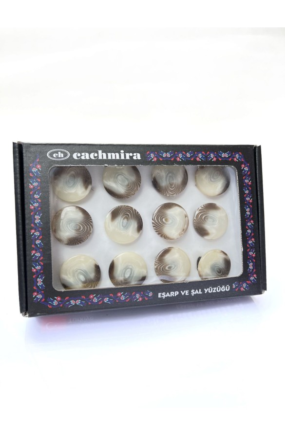 Cachmira Eşarp Yüzüğü 12'li Paket